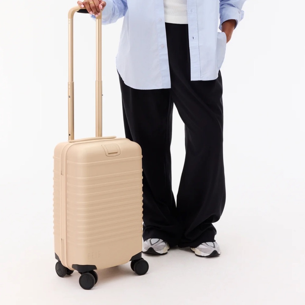 Beis Small Carry-On Roller Bag in Beige